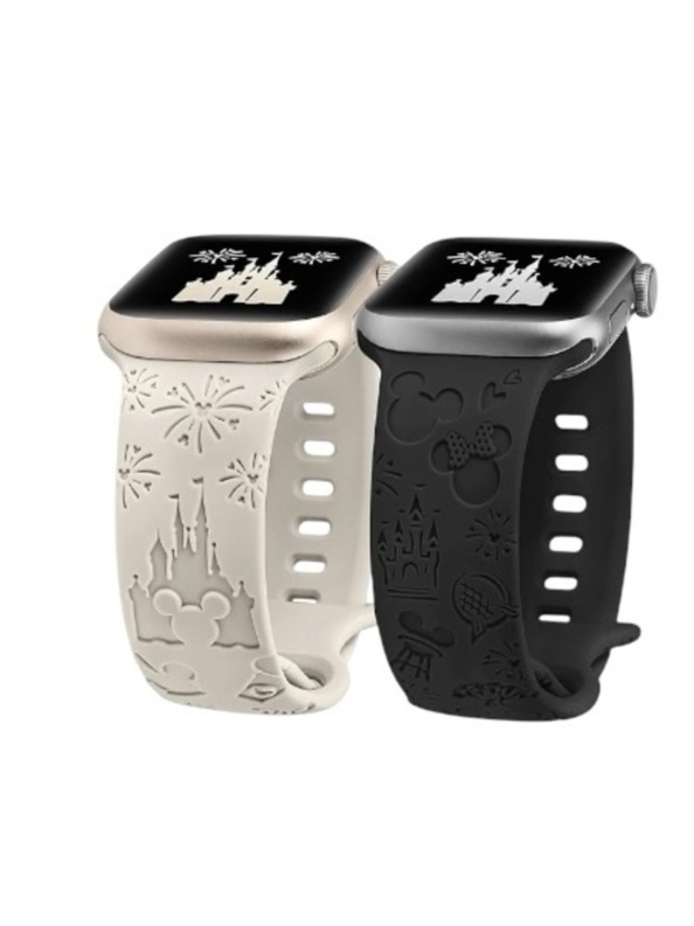 NWT Cartoon Strap for Apple Watch Silicone -Black and Gray 38mm-40mm